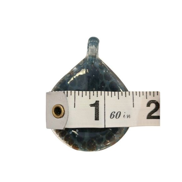 Large Art Glass Crysanthamum Flower Drop‎ Pendant Ornament - Picture 5 of 7